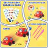 Air Dry Clay Kit for Kids - Pull Back Car Making, 3 Boxes Modeling Clay with Sculpting Tools, Base, Backing Board, Tutorial, Ultra Light & Soft, Non-Toxic & Safe, Creative DIY Arts and Crafts Toys view 4