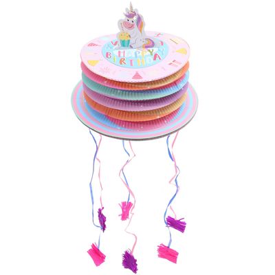 UPKOCH Small Unicorn Pull String Pinata for Birthday Party Decoration Festival Lantern Style Fun Candy and Filler for Adults Celebration