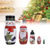 Purokise Nesting Dolls Christmas Ornaments, Handmade Russian Matryoshka Wood Stacking Nested Set for Home Festive Decoration Snowman Santa Tree Theaceae 5pcs Set view 3