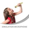 HEANUJJ 2pcs Microphone Prop for Kids: Halloween Pretend Play Toy - Fake Plastic Mic - Simulate Speech Practice Fake Mic for Christmas Karaoke Costume Birthday Party (Gold) view 4