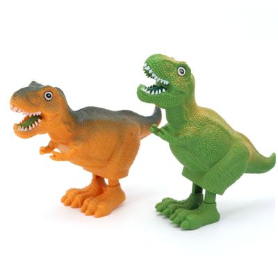 BESPORTBLE 4PCS Wind-up Plastic Dinosaur for Funny Clockwork Model with Safe Smooth Design Creative Spring Party Prizes and Easter Basket Fillers Random Colors Random Color