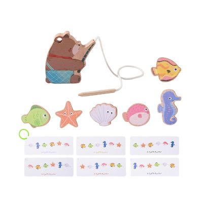 CoudarTitie Wooden Lacing Toy Educational Toy Gifts for 3, 4, 5 Years Old Kids Cognitive Development Playset
