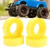 Drfeify Silicone RC Tire Inserts, High Strength, Double Layer Design, 1.55Inch, Water Proof Stable Operation, Set of 4 for RC Cars (Yellow) view 4