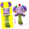 BESTonZON Year Plush Hand Bell Rattle Elephant Shape Soft Wrist Rattles for Boy Girl Educational Sound Development Gift for Newborn Boys view 4