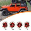 Menolana 4Pcs 1/12 RC Wheel Brake Disc,12mm Hex DIY Modified,Spare Parts,Aluminum RC Car Brake Disc for MN128 Truck Car, red view 2