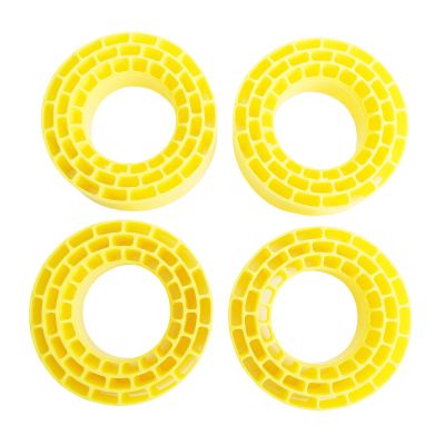 Keenso RC Tire Insert, Upgrade Double Layer Hollow Silicone Wheel Insert 1.55 Inch Water Proof (Yellow)