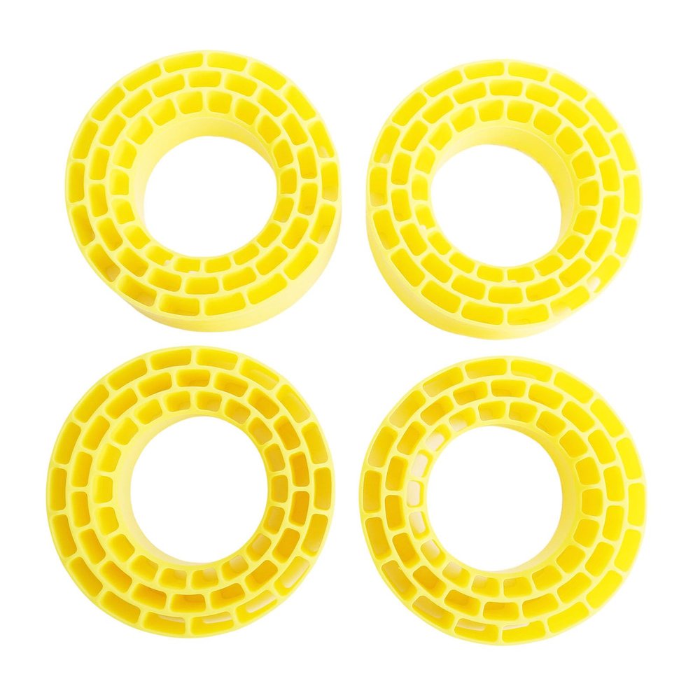Keenso RC Tire Insert, Upgrade Double Layer Hollow Silicone Wheel Insert 1.55 Inch Water Proof (Yellow)