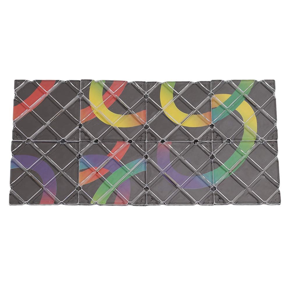 RiToEasysports Puzzle Cube,Hand Eye Coordination Magic Folding Puzzle Cube Twisty for Kids Adults (Black A)