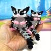2pcs Articulating Sugar Gliders Toy 3D Printed Mother and Child Sugar Glider Fidget Toy Fun, Flexible & Poseable Gift for Sugar Glider Lovers - 3D Printed in USA - ASG001-Gray-2x view 3