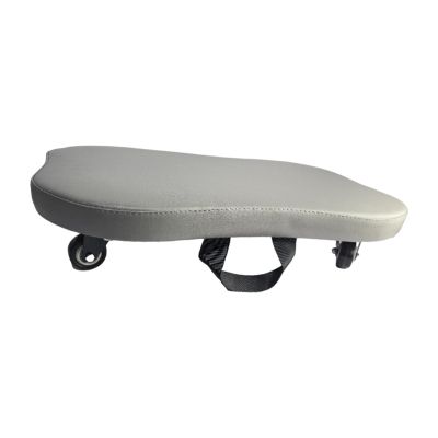 IEUDNS Pilates Roller Balance Board Pilates Exercise Board with Wheels Core Training Balance Board Fitness Roller Equipment PU Leather Suitable for A, Gray