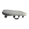 IEUDNS Pilates Roller Balance Board Pilates Exercise Board with Wheels Core Training Balance Board Fitness Roller Equipment PU Leather Suitable for A, Gray view 1