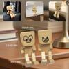 Shaking Wooden Man Funny Wooden Table Decoration with 12 Expressions.mueca de Madera con 12 expresiones magnticas, mueca de Madera hecha a Mano para decoracin de tablero de automvil, view 2