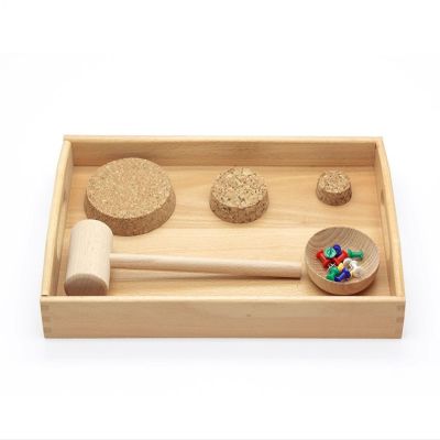 LLTCMAOYI Montessori Hammer Hammering Nail Setting, Hand-Eye Coordination Training