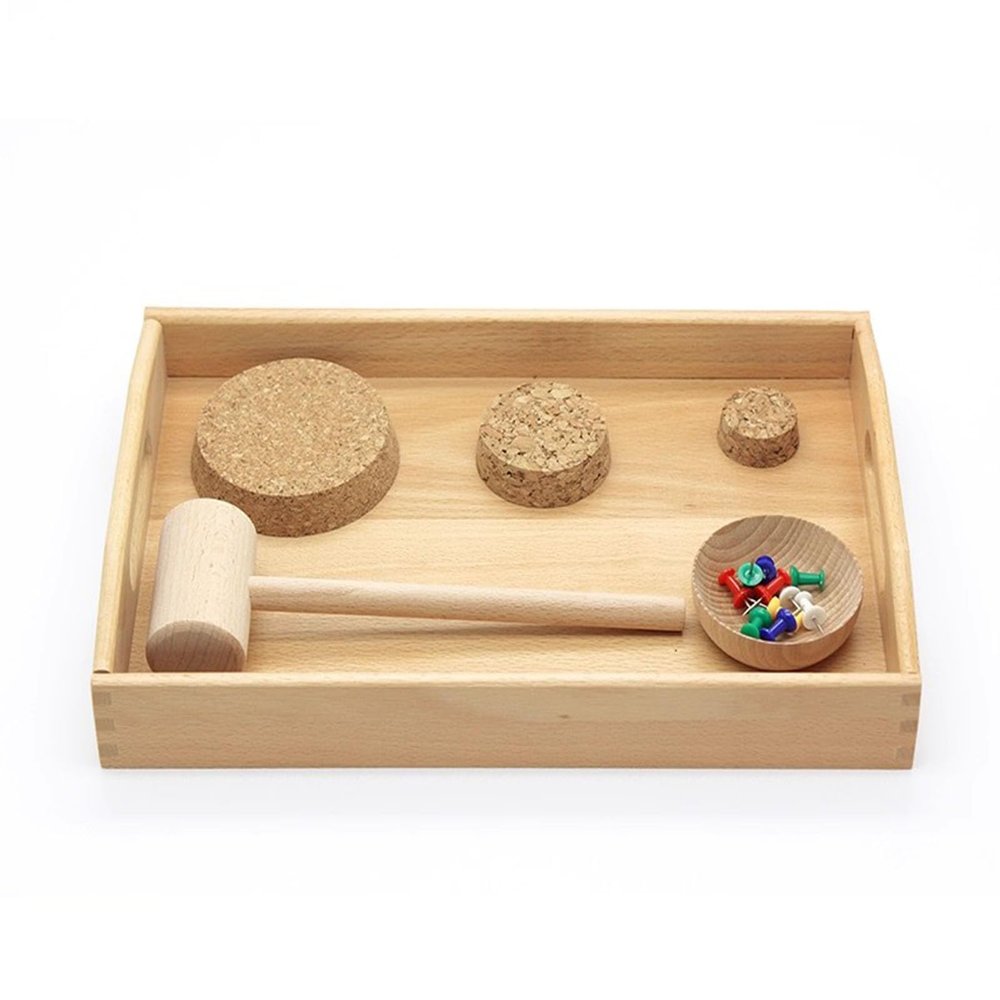 LLTCMAOYI Montessori Hammer Hammering Nail Setting, Hand-Eye Coordination Training