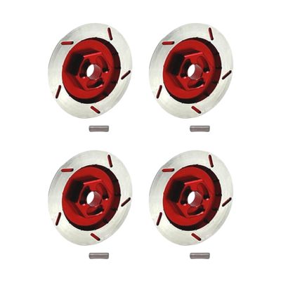 Simhoa 4X 1/12 RC Brake Disc Aluminum DIY Modified Accessory Professional Decoration 12mm Hex for MN86KS Truck Hobby Model, red