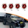 Simhoa 4X 1/12 RC Brake Disc Aluminum DIY Modified Accessory Professional Decoration 12mm Hex for MN86KS Truck Hobby Model, red view 2