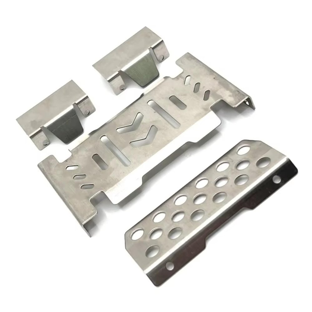 RC Upgrade Parts For YK4106 YK4107 1/10 Stainless Steel Metal Bumper For Chassis Protection Skid Plate RC Car Upgrade OP Accessories