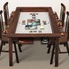 ACIPENSER Board Game Table with Removable Table Top,Seats 4 to 6 Players with 54x31in Gaming Area, Includes Play Mat, Detachable Cup Holders& Trays,Convertible Game/Dining Puzzle TableWarm Walnut view 1