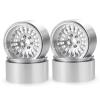 RC Crawlers Wheel Hub For Axial RBX10 For Wraith For TRX4 1/10 4Pcs Aluminum Alloy 2.2 Inch Beadlock Wheel Rims Hub RC Crawler Car Upgrade Parts(Silver) view 1
