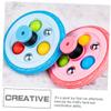 LIOOBO Tyre Shape Plastic Gyro for Small Rotating Spinning Hand-Eye Coordination Exercise Creative Funny Design Blue Bounce Gyroscope for Boys view 2