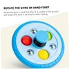 LIOOBO Tyre Shape Plastic Gyro for Small Rotating Spinning Hand-Eye Coordination Exercise Creative Funny Design Blue Bounce Gyroscope for Boys view 4