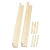Abaodam 8pcs Wooden Domino Racks Displaying Base Set Wood Domino Holders for Tiles and Alphabet Crafts DIY Game Stands for Mexican Train Mahjong view 1
