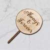 12 PCS Rustic Wedding Cupcake Toppers in Wood Mr & Mrs Wedding Cupcake Decorations view 2
