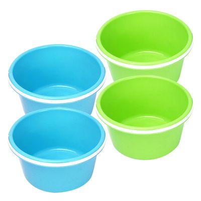 BESPORTBLE 4pcs Plastic Sand Buckets with Handles PE Beach Pails for Outdoor Water Play and Sandcastle Building Summer