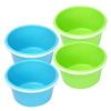 BESPORTBLE 4pcs Plastic Sand Buckets with Handles PE Beach Pails for Outdoor Water Play and Sandcastle Building Summer view 1