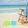BESPORTBLE 4pcs Plastic Sand Buckets with Handles PE Beach Pails for Outdoor Water Play and Sandcastle Building Summer view 4