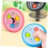 BESPORTBLE Funny Tire-Shaped Gyro for Creative Small Plastic Rotating with Smooth Edges Safe Bounce Spinning to Reduce Screen and Bring Happy Childhood view 3