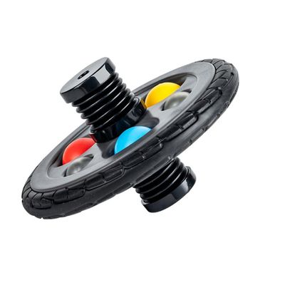 VICASKY Tyre Shaped Rotating Gyro for Plastic Manual Spinning Plaything Safe Grip Interactive Fun Gift for Boys