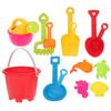 TOYANDONA Beach Sand with Plastic Bucket Shovels Molds and Mesh Bag for Outdoor Summer Play for Interaction and Sandbox Fun Random Color view 1
