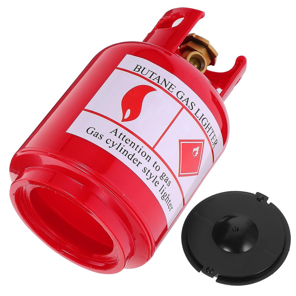 Abaodam Cute Gas Bottle Shaped Piggy Bank Decorative Coin Saving Pot Portable Money Jar for Adults Creative Desktop Ornament Gift for Birthdays Christmas and Home