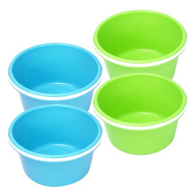 Abaodam 4pcs Portable PE Sand Playing Buckets with Handles Multi-Purpose Small Buckets for Beach Outdoor Play Water and Storage Colorful for Summer Fun
