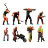 Colaxi 8Pcs 1:64 Scale Worker People Figure Tiny People Resin Miniature Figurines for Diorama DIY Scenery Building Table Centerpiece view 1