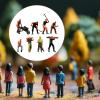 Colaxi 8Pcs 1:64 Scale Worker People Figure Tiny People Resin Miniature Figurines for Diorama DIY Scenery Building Table Centerpiece view 3