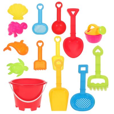 BESPORTBLE Sand with Buckets Shovels Molds Outdoor Beach Sand for Promotes Coordination and Practical Skills Birthday Gift for Boys Random Color