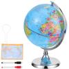 Alipis Plastic Globe for Learning Geography with Rotating Desktop Earth Map Educational Model Featuring Oceans Countries Major Cities for Students and Office Decoration view 1