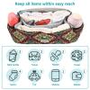 CZXW Baby Stroller Bag Floral Suzani Texture Stroller Caddy Organizer Bag with Adjustable Straps Non-slip Hook Large Storage for Strollers view 4