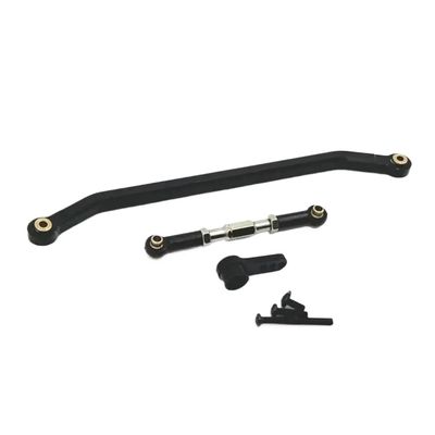 CCXTZC Compatible with MN128 MN86 MN86S MN86K MN86KS MN G500 Metal Steering Link Rod Pull Rod and Servo Arm 1/12 RC Crawler Car Upgrade Parts Universal Fit Aftermarket Replacement(Black)