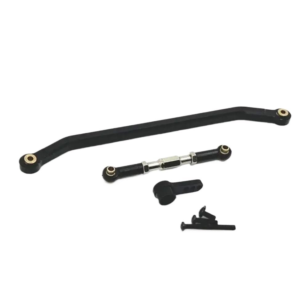 CCXTZC Compatible with MN128 MN86 MN86S MN86K MN86KS MN G500 Metal Steering Link Rod Pull Rod and Servo Arm 1/12 RC Crawler Car Upgrade Parts Universal Fit Aftermarket Replacement(Black)