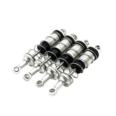 4pcs Metal Oil Shock Absorber Damper Compatible with 16101 16102 16103 1/16 RC Car Upgrade Parts Accessories Universal Fit Aftermarket Replacement(Silver)