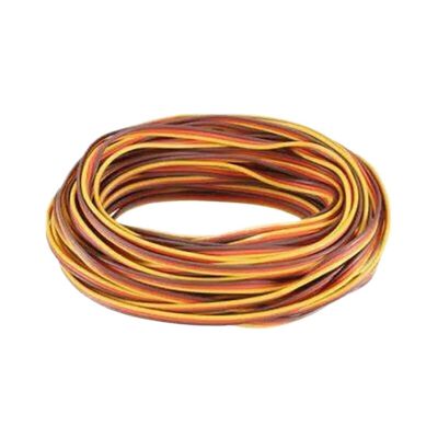 5 Meters 16 Feet 20AWG JR Futaba Servo Extension Wire 100 Cord 0.08TS OD1.7 Lead Extended Wiring Compatible with Universal Fit for RC DIY Accessories Aftermarket Replacement(20awg JR Flat 5M)