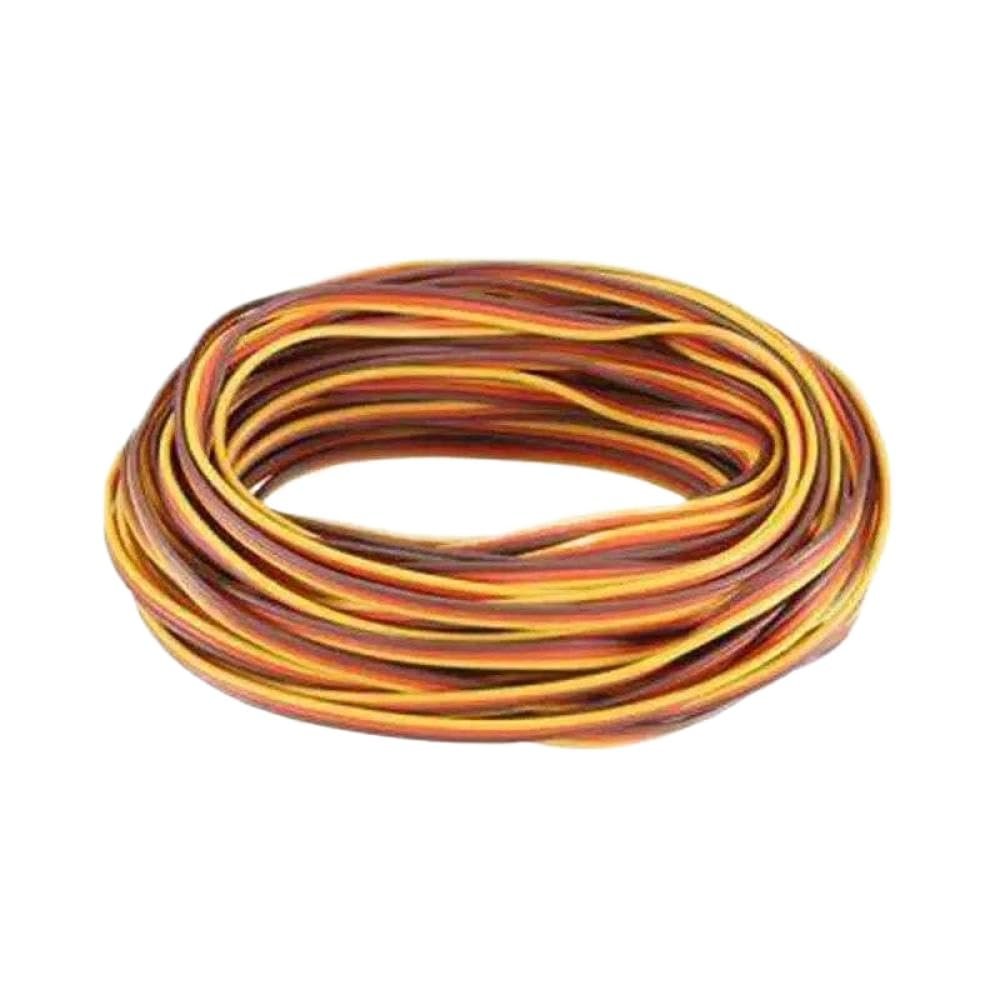 5 Meters 16 Feet 20AWG JR Futaba Servo Extension Wire 100 Cord 0.08TS OD1.7 Lead Extended Wiring Compatible with Universal Fit for RC DIY Accessories Aftermarket Replacement(20awg JR Flat 5M)