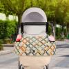 CZXW Baby Stroller Bag Geometric Modern Print Stroller Caddy Organizer Bag with Adjustable Straps Non-slip Hook Large Storage for Strollers view 4