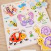 Childrens Educational Montessori Learning Board with Hand Grasp (Animal Bugs Dinosaurs) view 4