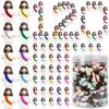 120 Pcs Little Jesus Figures Rubber Mini Jesus Figurines in Bulk Tiny Baby Jesus Loves You Figures With Bottle for Hide and Seek Easter Egg Fillers Egg Hunt Party Favors Gifts (10color120) view 1
