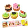 Toyvian 20pcs Miniature Doll House Cake Models Fake Fruit Dessert Decorations for DIY Crafting Mini Cake Model view 3