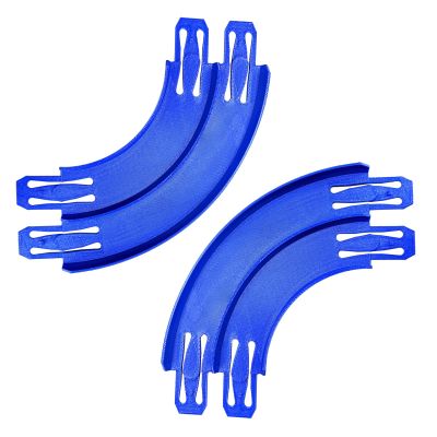 K TOMOTO Curved Track Pieces 90 Degree Banked Turn Compatible with Hot Wheels, Double Racetrack Connector, 2 Packs